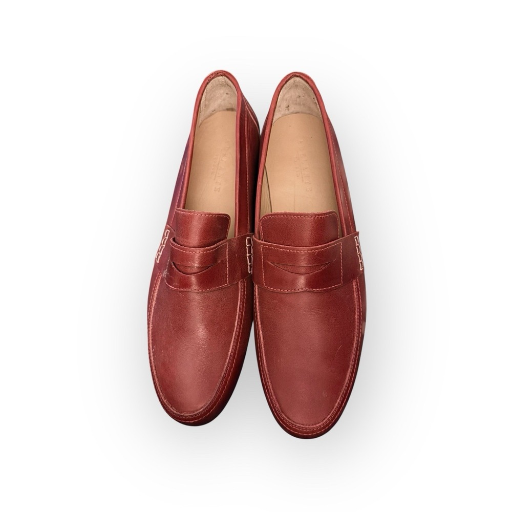 Adelante Shoe Co Mens 12.5C Narrow Leather Penny Loafer Lorenzo EUC‎ Pomegranate
